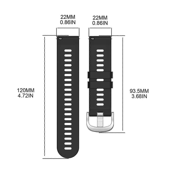 Blød silikone urrem udskiftningsurrem 22 mm til Vivoactive 4