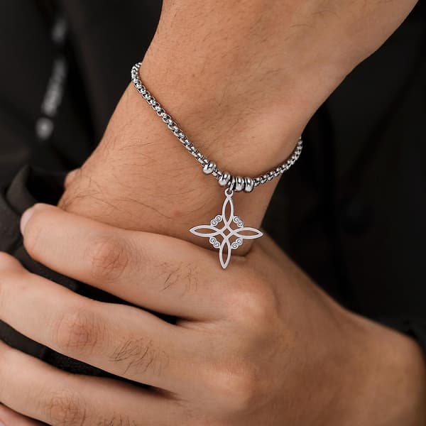 Hekseknute armbånd kvinner armring kvinnelig armring rustfritt stål materiale