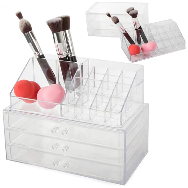 Makeup Stand / Makeup Stand - 16 rum og 3 skuffer Makeup Opbevaring