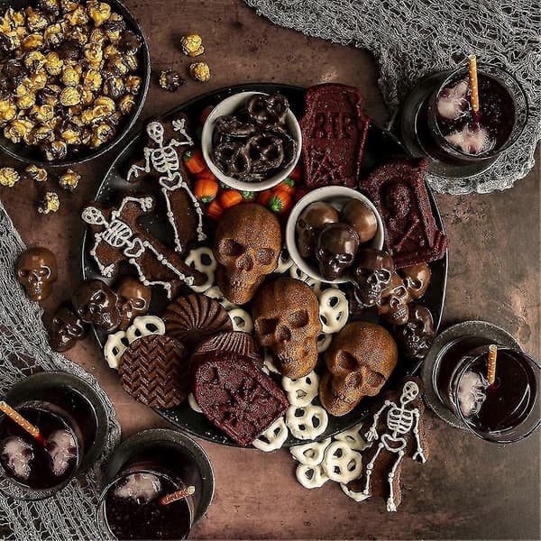 Ware Halloween Bageform, Spøgelseskraniet Kageform, Bronze-yujia