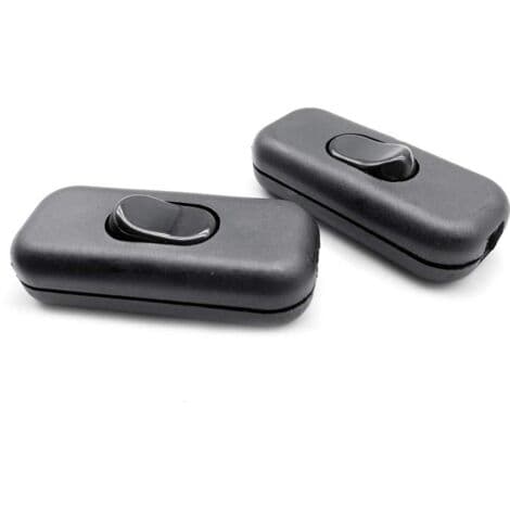 2-pakning topolet vippebryter 6A 250V berøringsbryter dimmer/lysbryter, svart