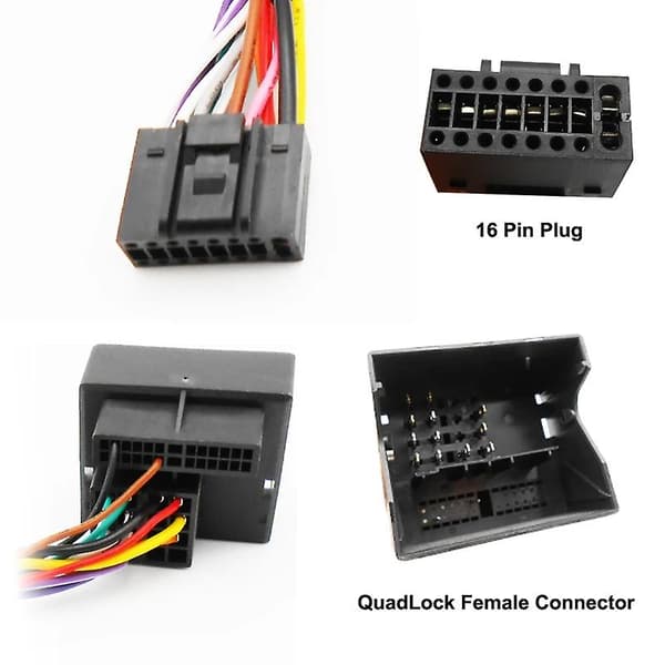 QuadLock ledningsnetadapter antenne 12V stik kabel til Ford Focus mk2 Mondeo mk3 S-max