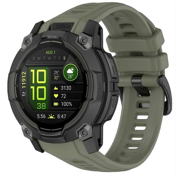 22 mm silikonerem til Garmin Instinct 3 Solar/Instinct 3 AMOLED 45 mm udskiftningsurrem