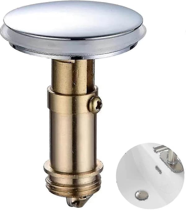 2 stk. baderoms push pop-up klikk klakk pluggstopper, 38mm vaskavløpsplugg pop-up stopper-