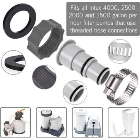 32-38mm Poolslangsadapter, 2 stycken Intex 32-38mm pooladapter, 38mm pooladapter, Intex poolslangskoppling, poolpump-slangadapter.