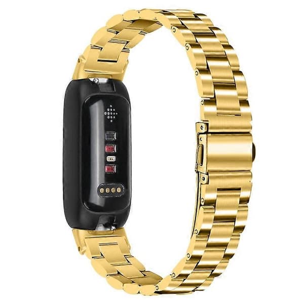 Håndledsrem kompatibel med Fitbit Inspire 3 rustfrit stål 3 perler erstatnings smarturrem