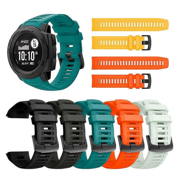 Silikonrem for Garmin Instinct Smartklokke, erstatningsarmbånd for Garmin