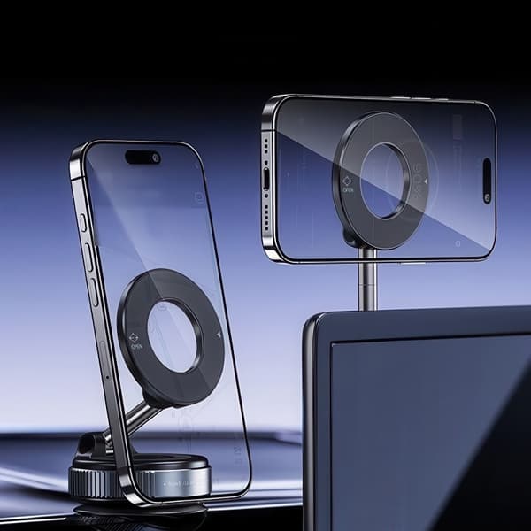 Mobilholder / Magnetisk Telefonholder – med Vakuummontering til Bil