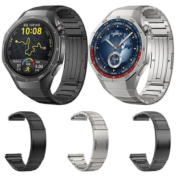 Sammenleggbar lås titanrem for Huawei Watch GT 5 Pro 46mm