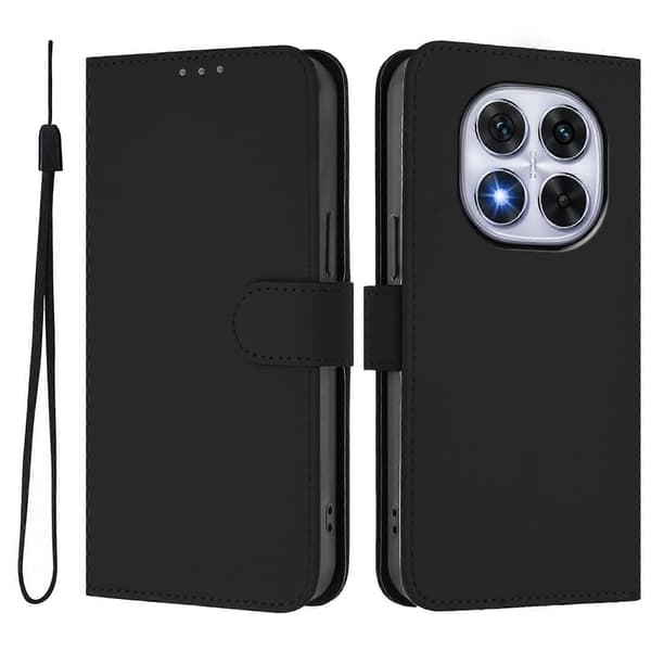 Ensfarget PU-deksel til Redmi Note 14 Pro 5G / 14 Pro+ 5G