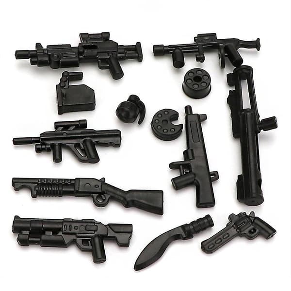 Gør-det-selv våbendele soldat Playmobil model byggeklods mursten børnelegetøj