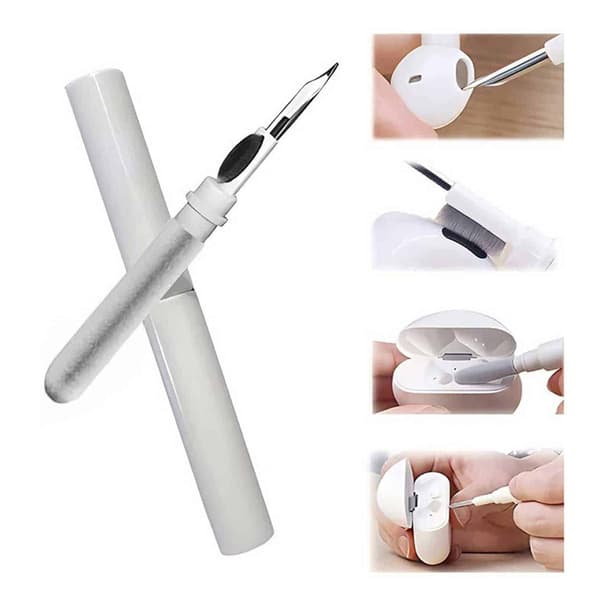 Airpod- ja puhelimen puhdistussarja harjalla ja liinalla