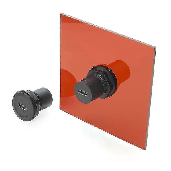 m 22mm USB-liitin USB C -liitäntä USB C -liitäntään pyöreä paneeliasennussovitin