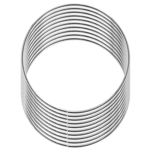 10-pak 10 cm Sølv Drømmefanger Metalringe Blomsterkranse Krans Macrame Kreationer Ring til Håndværk