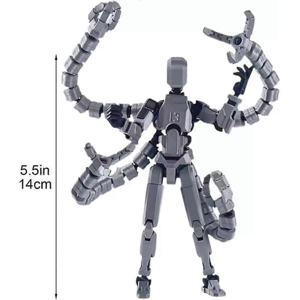 T13 Actionfigur Tilbehør, Multi-leddet Bevegelig 3D-trykte Lekefigurer