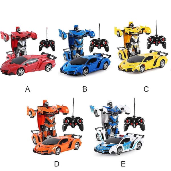 Transformer Fjernkontrollbil - RC Biler, Ett-Knapps Transformering, 360 Rotasjon Drifting, Gave til Barn 3+