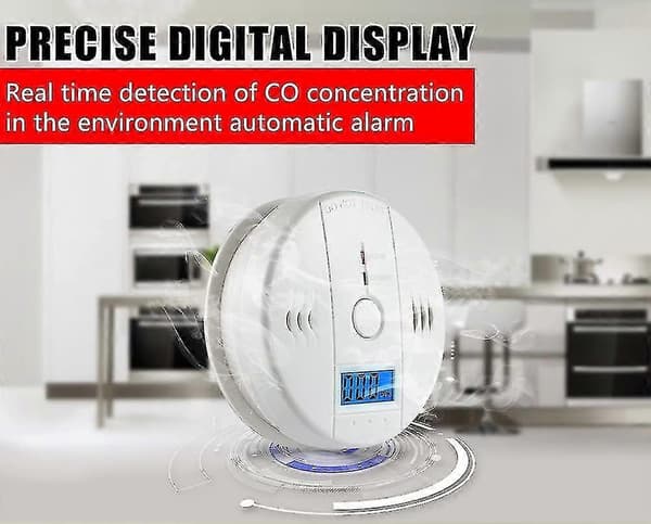 Kolmonoxiddetektor Co-larm, Hecopro Digital Display Kolmonoxidlarm, strömdetekteringsutrustning-CE