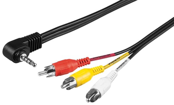 Adapterkabel, komposit audio video til 3,5 mm