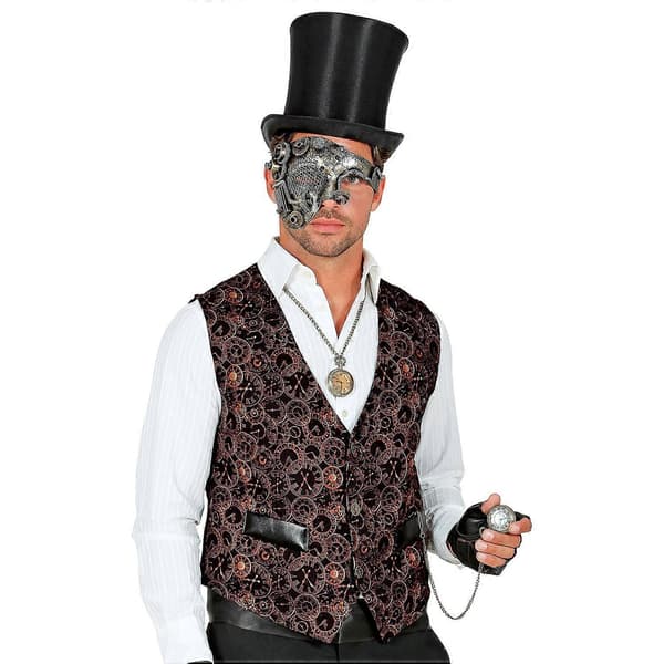 Mekanisk lommeur med kæde, retro, steampunk, tilbehør til karneval, temafester og meget mere.