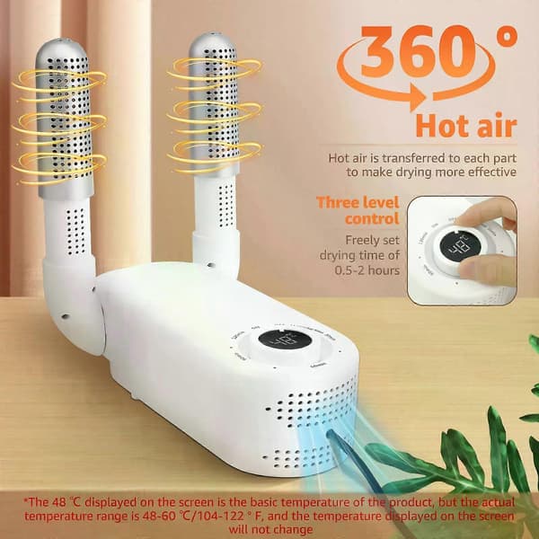 Boksehandsketørrer med intelligent timer, foldbar boksehandsketørrer, 90 foldbar, eliminerer effektivt