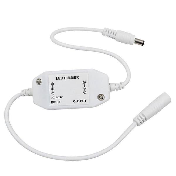Inline LED lysstyrkejusteringsbryter dimmekontroller monokrom LED lyslist LED dimmer 12V-24V dimmerlys