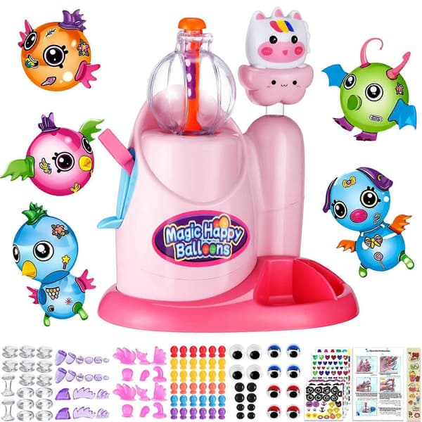 Magic Sticky Balloon Maker Kit ilmapumpulla - Lasten ilmapallon täyttölelu DIY pomppupallo tarvikkeilla