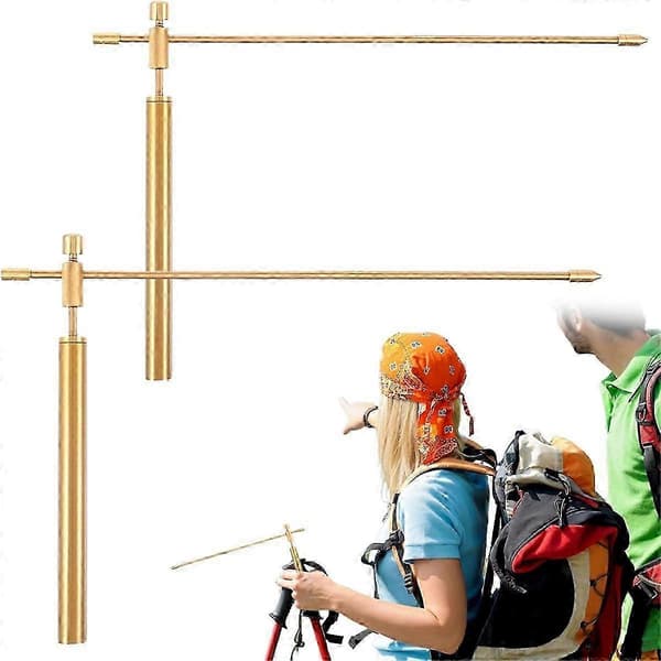 Dowsing Stænger Kobber 1 Par Glat Rotation Divining Stænger Solid Kobber Stænger Dowsing Stænger Spirituel Med Instruktioner