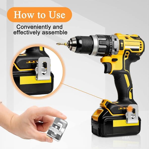10 stk. belteklips for Dewalt, 304 rustfritt stål krokklips drillklips verktøysett