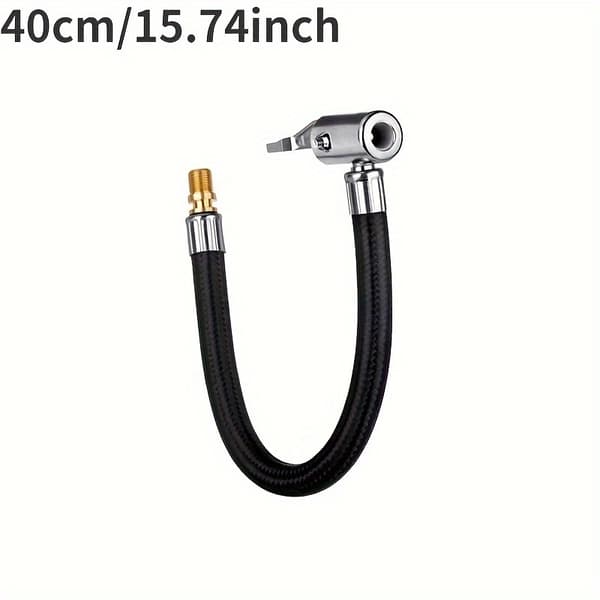 Däckluftpumpkit - Universell vridbar luftchuck, låsbar däckventil, förlängningsslang, uppblåsbar pump och adapter - för cykel,