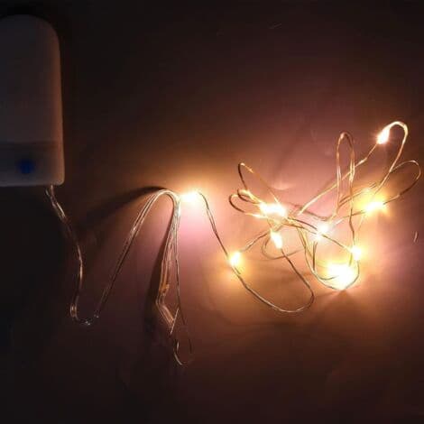 Mini LED-lampor, Mini LED-ljusslinga Batteridriven Dekorativ Belysning för Dockhus DIY 1m