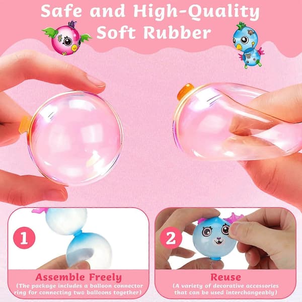 Magic Sticky Balloon Maker Kit ilmapumpulla - Lasten ilmapallon täyttölelu DIY pomppupallo tarvikkeilla