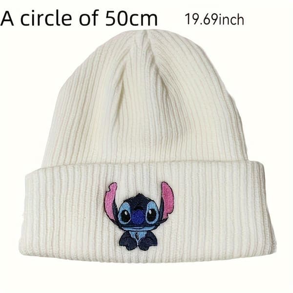Stickad mössa för män och kvinnor, anime-tecknad varm mössa, pullovermossa i ull, kall vädermössa för utomhusbruk, perfekt present