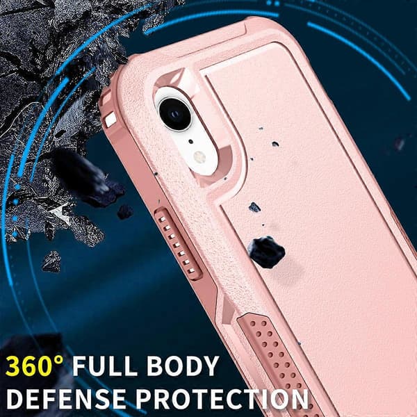 För iPhone XR 3 i 1 PC + TPU Stötsäkert Telefonfodral