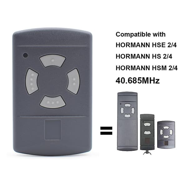 For Hormann HS4 / HS2 / HSM2 / HSM4 / HSE4 40 grå knapper 40685 mhz erstatningsfjernkontroll