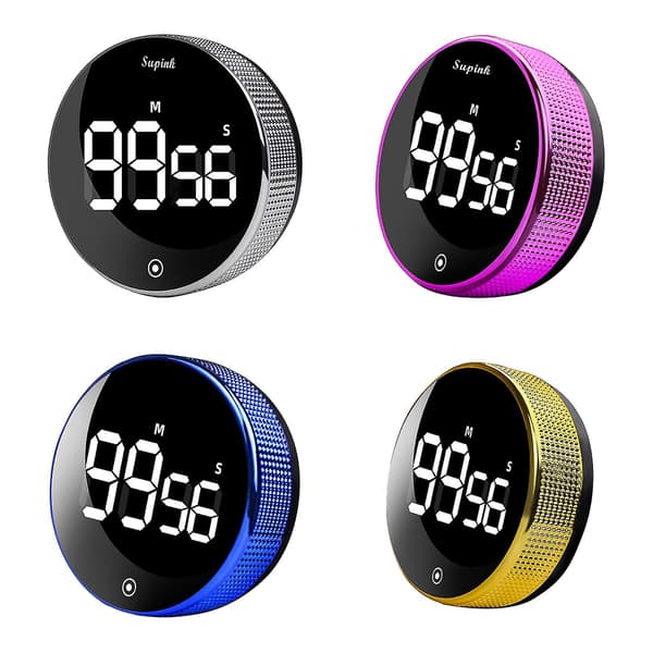 Magnetisk selvregulerende LED digital timer for kjøkken og trening