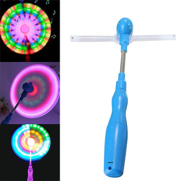 Blinkende Lysende LED Regnbue Spinnende Vindmølle Lysende Leke For Gavefest