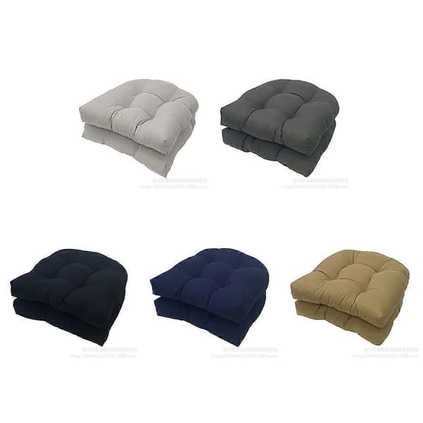1 par 48 x 48 cm Have Terrasse Rattan Stol Vandtæt Hynde Tyk Blød Sofahynde