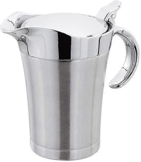 Dobbeltisoleret sovsekande med hængslet låg, ideel soveskål i rustfrit stål (750 ml) -Sy