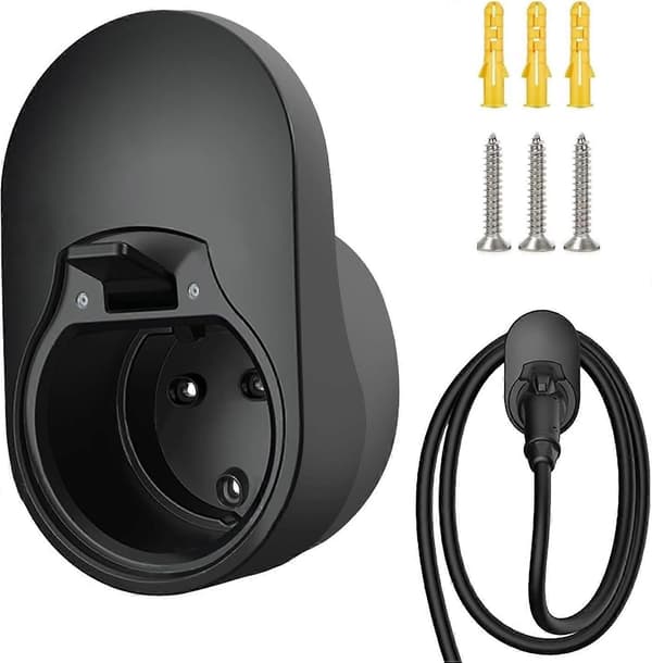 Typ 2 Väggfäste - Väggboxhållare, Kabel- och Kontakthållare, Wallbox EV Laddarhållare, Väggbox Kabelhållare, Kompatibel