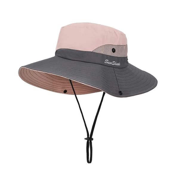 Solhat dame solhatte bred skygge UV-beskyttelse fiskehat mesh