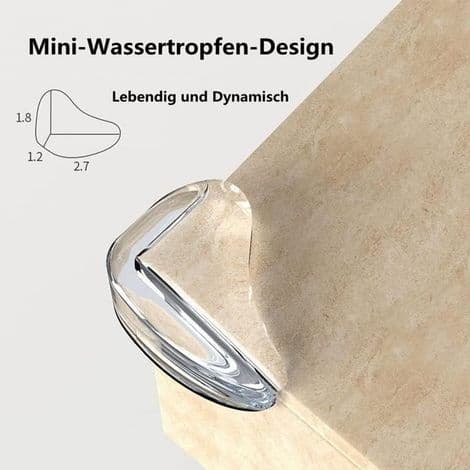 Transparenta skrivbordshörnskydd (10-pack) för babyskrivbord med förstärkt lim