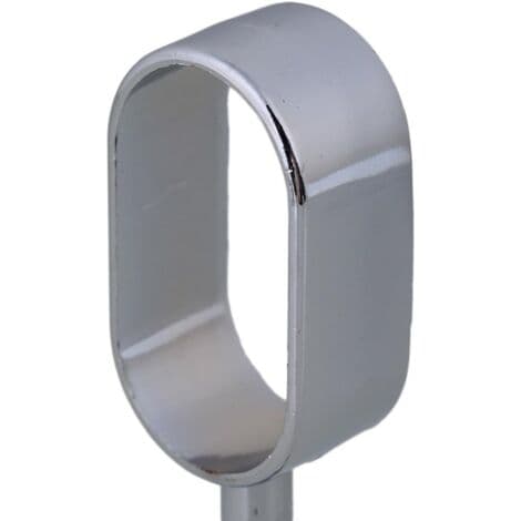Sett med 2 ovale garderobebraketter i sølvbelagt sinklegering, 16 mm