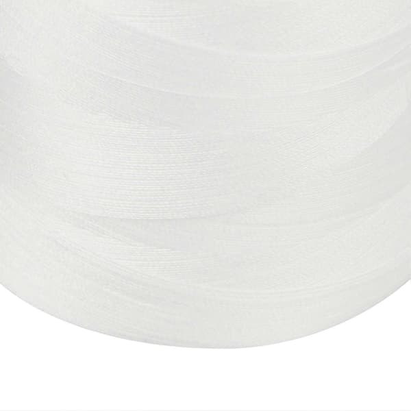 4 stk. Serger-tråd Hvit Premium Polyester Robust Slitesterk Bredt Anvendt Hvit Tråd