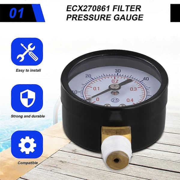 2 stk. filtermanometer til Hayward Pro Series sandfiltermodel