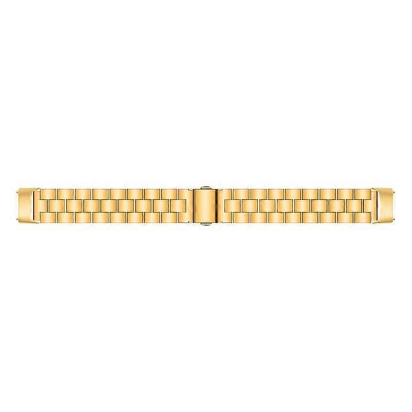 Tre Perler Rustfritt Stål Smartklokke Rem Erstatning Metallstropp for Fitbit Luxe