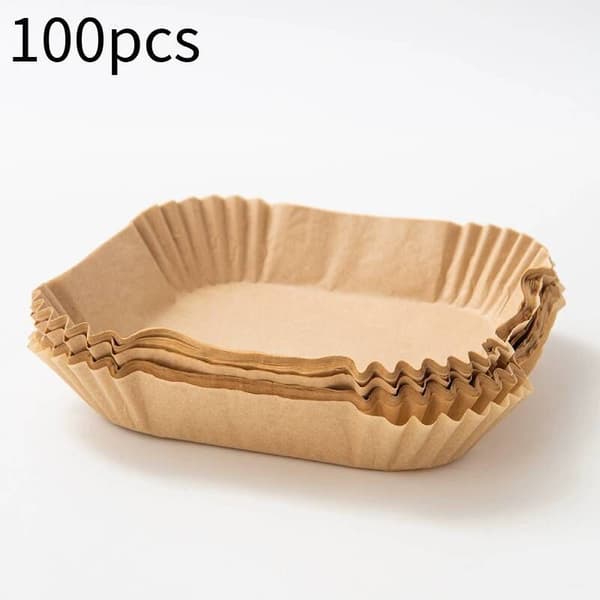 Airfryer bagepapir, 100 stk. 16 cm airfryer bagepapirforing, engangs non-stick oliefri bagepapir airfryer tilbehør