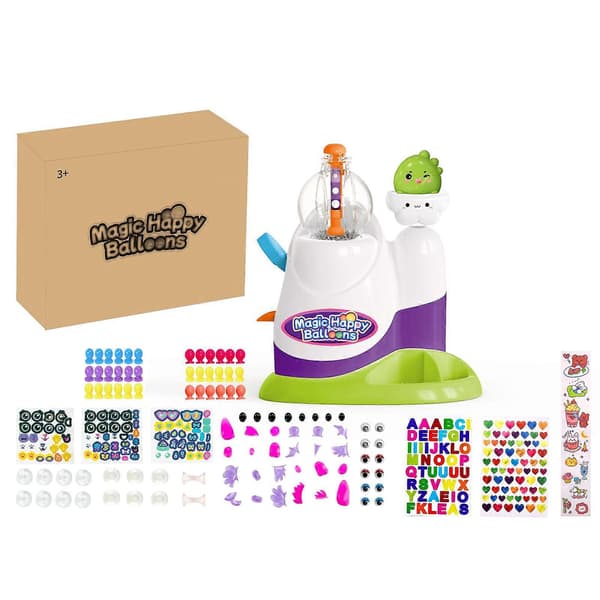 Magic Sticky Balloon Maker Kit ilmapumpulla - Lasten ilmapallon täyttölelu DIY pomppupallo tarvikkeilla