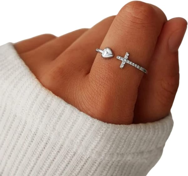 Til min datter - Jeg tror på dig ring legering ring justerbare åbne ringe til fine smykker