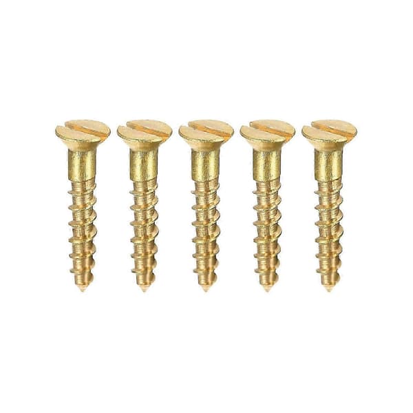 100 stk M2 x 12 mm flathode slissede treskruer i messing