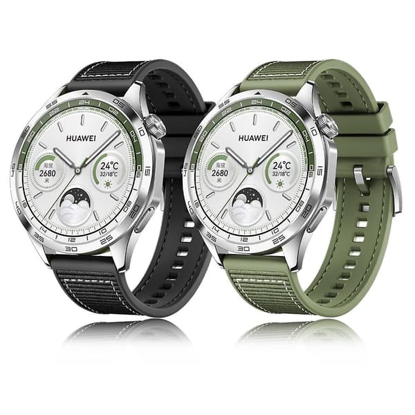 Nylon silikon lærreim til Huawei Watch GT4 46mm